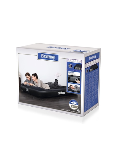 Bestway Tritech Airbad XL Elektrikli Çift Kişilik Şişme Yatak 203 Lacivert
