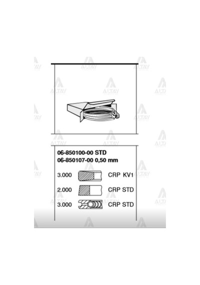 Esse Otomotiv  - H-100 97- Minibüs 97-06 H-100 Kamyonet 97- Std 71175 Piston Uyumlu Segman - 06-850100-00