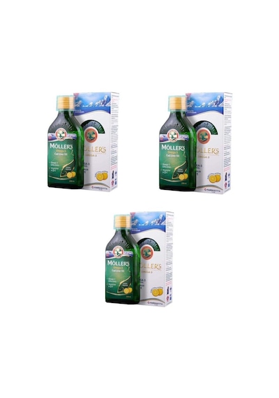 Möller's Omega 3 Limon Aromalı Balık Yağı 3 x 250 ML