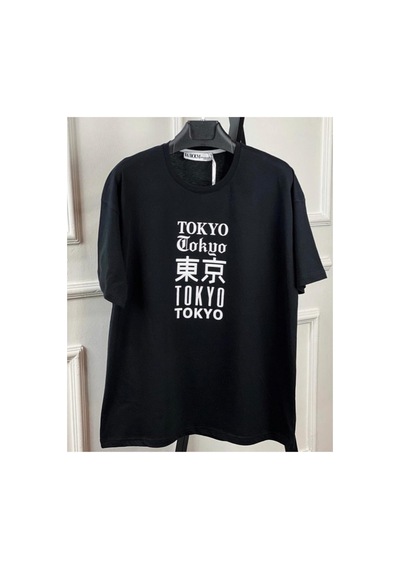 Blackjack Giyim Blackjackgiyim Siyah Tokyo Oversize Tshirt Siyah