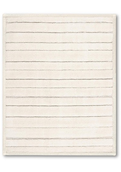 Bluenity Lines Doğal Pamuklu 2'li Banyo Kilim Seti 60x100+50x60 Cm - Ekru