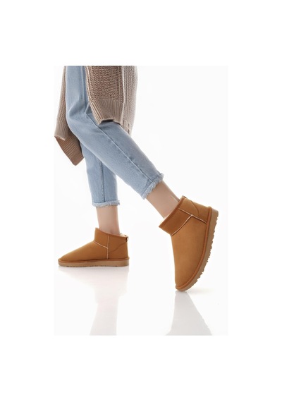 Nesilshoes Nesil Shoes Ypr 7391 Taba Süet İçi Kürklü Su İtici Kadın Bot