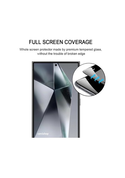 Samsung Galaxy S25 Ultra 5g Uyumlu Edge Kavisli Ekran Koruyucu Temperli Kırılmaz Cam Parmak İzi Okur