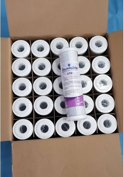 Damlalife 10'' Blok Karbon (Cto) Su Arıtma Filtre 25 Adet