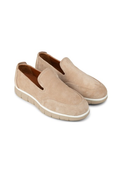 Deery Erkek Hakiki Süet Bej Loafer Ayakkabı - 02044mbeje01