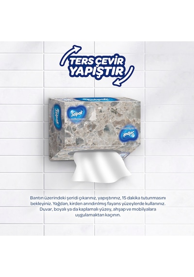 Selpak El Ve Yüz Havlusu Kutulu Mermer Desen 80 Yaprak