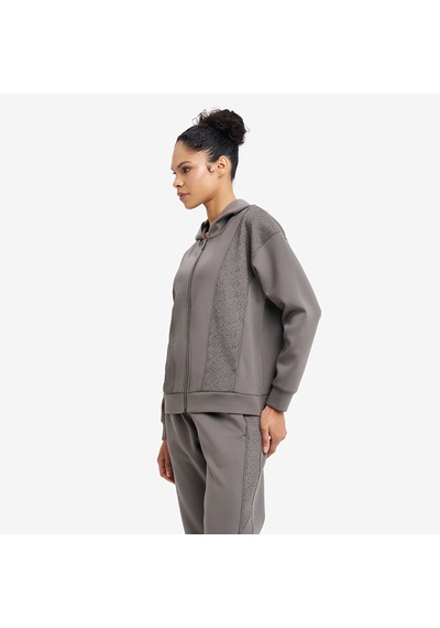 Lescon Yeşil Kadın Fermuarlı Kapüşonlu Sweatshirt 26n-2134