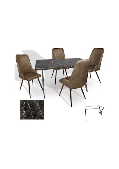 Anemon - Çırağan Masa Takımı Werzalit, Allzalit, Vermodin Tabla 80x120 - Teramo - Kahve Çok Renkli Anemon - Çırağan Masa Takımı Werzalit, Allzalit, Vermodin Tabla 80x120 - Teramo - Kahve Çok Renkli