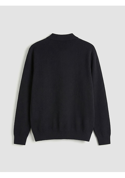 Lcw Vision Lacivert Polo Yaka Erkek Triko Kazak