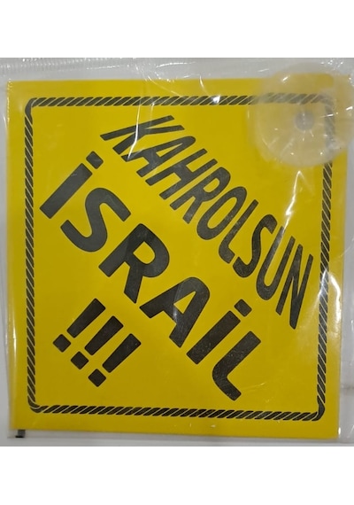 Araba Yazısı Sticker Vantuzlu 11 X 11 Cm - Kahrolsun İsrail