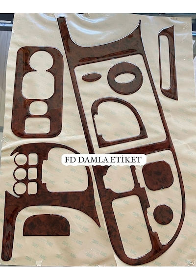 Ford Transit 1999 Torpido, Konsol, Trim, Göğüs Kaplama Set Maun Renk Özel Dizayn