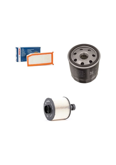 Bosch Filtre Bakım Seti Dacia Lodgy 1.5 Dci 109 Beygir K9k666 Motor Hava + Yağ F. + Yakıt Filtre Bosch