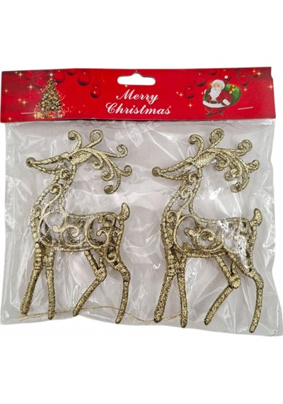 Asılabilir Yılbaşı Yeniyıl Ağacı Süsü Geyik 15cm Christmas New Year Ornaments Deer 15cm