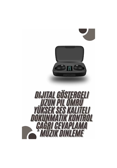 Tws Bluetooth Kulaklık 5.0 Bluetooth Bağlantılı Dokunmatik Kontrol Özelliği Yeni Nesil Mh-hs3411-4484