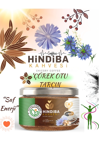 Hindiba Kahvesi Çörekotu & Tarçın 100 G Doğal Kafeinsiz Katkısız Bitkisel İçerik Çözünebilir