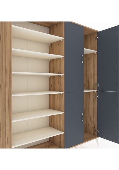 Hyperion Gardrop 8 Raflı 4 Kapaklı 2 Askılı 176x44x221 Çam-antrasit/aytaşı Antrasit/aytaşı Hyperion Gardrop 8 Raflı 4 Kapaklı 2 Askılı 176x44x221 Çam-antrasit/aytaşı Antrasit/aytaşı
