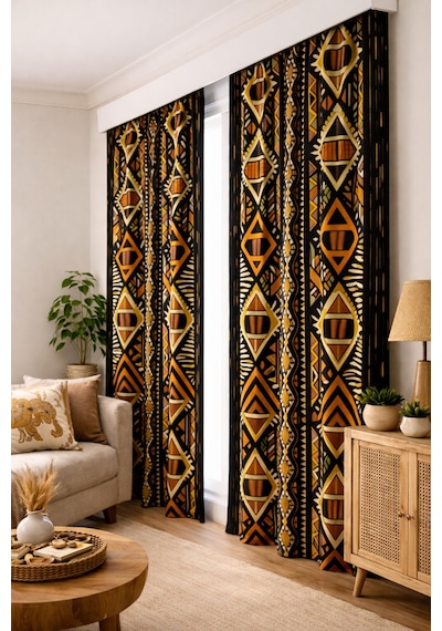 140x260 Ölçüsünde 2 Adet Bohem Fon Perde. Boho Tarz Koleksiyon Ürünü. Çok Renkli Koyukahve 140x260 Ölçüsünde 2 Adet Bohem Fon Perde. Boho Tarz Koleksiyon Ürünü. Çok Renkli Koyukahve