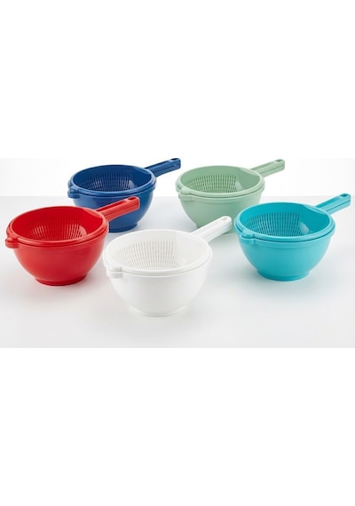 Ayrex Orret Home 2 Katlı Saplı Plastik Süzgeç Alt Hazneli Makarna Süzgeci Meyve Sebze Yıkama Süzgeci Hazneli Prat Diğer