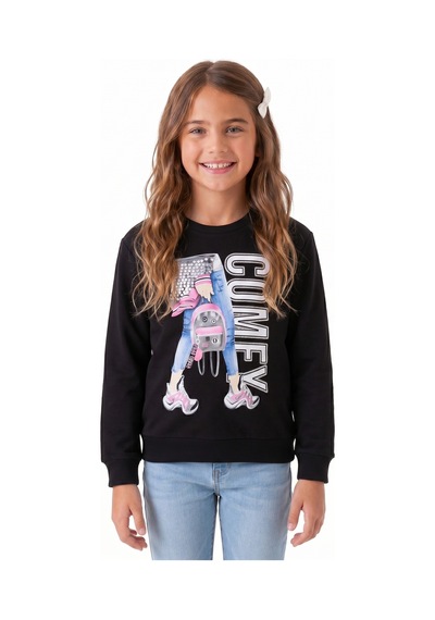 Onloox Kız Çocuk Siyah Kız Çocuk Siyah Pamuklu Bisiklet Yaka Uzun Kollu Regular Pullu Baskılı Sweatshirt 9-12 Yaş Onloox Kız Çocuk Siyah Kız Çocuk Siyah Pamuklu Bisiklet Yaka Uzun Kollu Regular Pullu Baskılı Sweatshirt 9-12 Yaş
