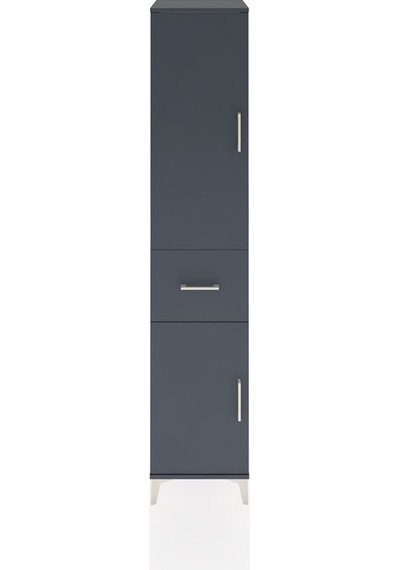 Hyperion Dolap 3 Raflı Tek Çekmeceli Tek Askılı 44x44x221 Antrasit-antrasit Antrasit