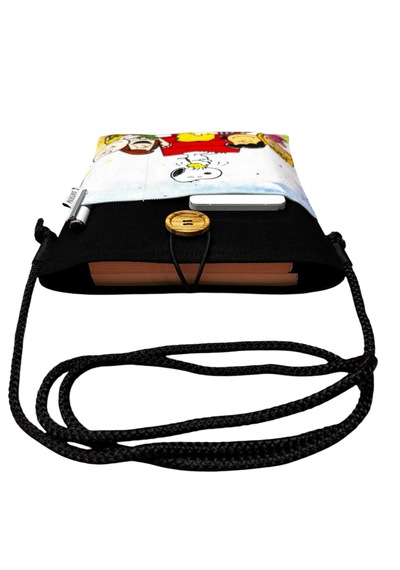 Askılı - Kitap/tablet/ebook Çantası Çıkarılabilir Askı Snoopy Siyah