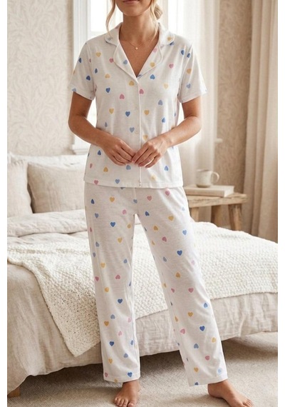 Norcia Sports Renkli Kalp Desenli Düğmeli Kısa Kollu Pijama Takımı 4591 Kar Beyaz Çok Renkli - 929322850 Çok Renkli - 929322850 Çok Renkli Norcia Sports Renkli Kalp Desenli Düğmeli Kısa Kollu Pijama Takımı 4591 Kar Beyaz Çok Renkli - 929322850 Çok Renkli - 929322850 Çok Renkli