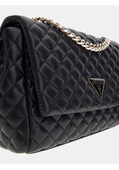Guess Eco Rianee Kapitone Mini Kadın Çapraz Çanta Hweqg954121 Siyah
