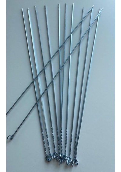 Mobilreyon - 10 Adet Kare Ciğer Kuşbaşı Şiş Boy:50 Cm, Kalınlık 3 Mm