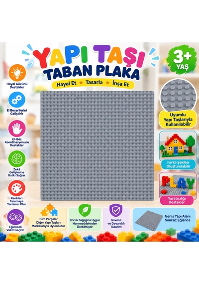 S'82 03 627g-1020362701041 Micro Blok Oyun Tablası Açık Gri Bzs82 Standart