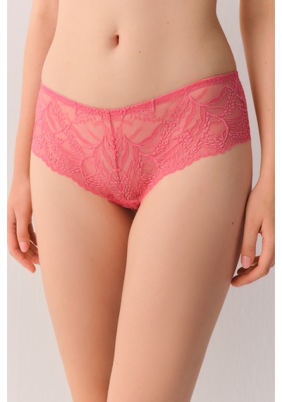 Suwen Tender Leaves Yüksek Bel Dantelli Slip Külot St6000601a077 Pembe
