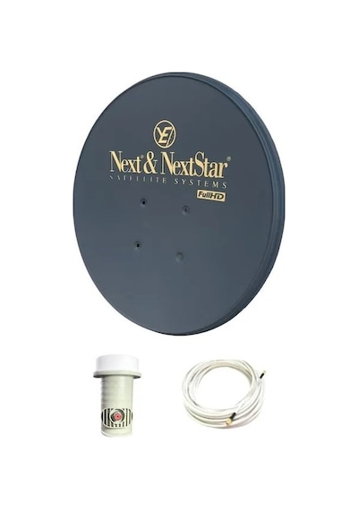 70 Cm Çanak Anten Siyah Full Set + Tekli Lnb + 10 M Kablo
