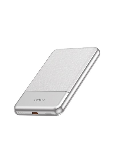 Wiwu Wi-p088 Led Işık Göstergeli Pd 20w Kablosuz Powerbank 5000mah 15w Gümüş Gümüş