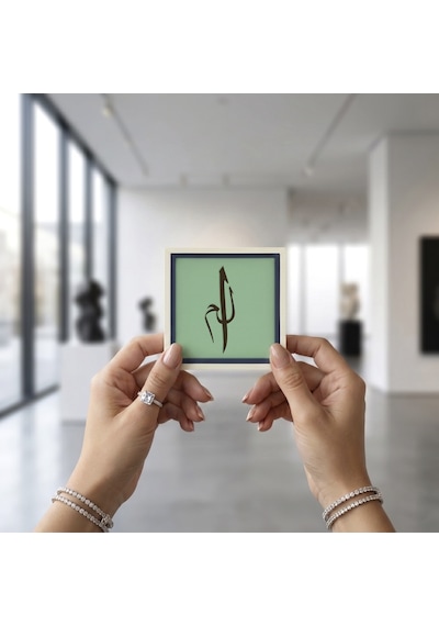 Elif Ve Mîm Tasarımlı Modern Masaüstü Obje, Evinize Huzur Ve Anlam Dolu 10x10 Minyatür Sanat Tasarım