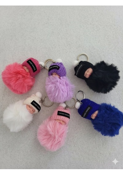 Peluş Bebek Anahtarlık-çanta Charmı-maskot 12 'li Karışık