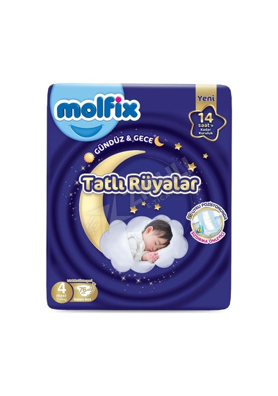 2 Adet Molfix Sweet Dreams Tatlı Rüyalar Maxi Bebek Bezi 76'lı