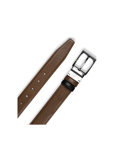 Mft Leather Hakiki Deri Erkek Kemer Çift Taraflı, 3,5cm, Siyah-fındık 2367 Siyah - Fındık