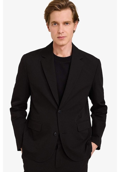 Defacto Modern Fıt Krinkıl Blazer Ceket F9819ax26spbk27 Siyah-bk27