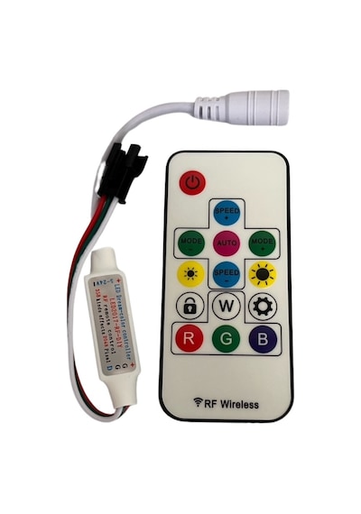 SP104E WS2811-WS2812 Volt ARGB Pixel Kontrol Cihazı RF Kumandalı Magic Led