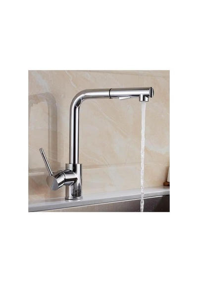 Rena Design Krom Spiralli Mutfak Evye Bataryası Çift Modlu Tasarruf Fonksiyonlu Gümüş Uzatmalı Yeni Model Inox