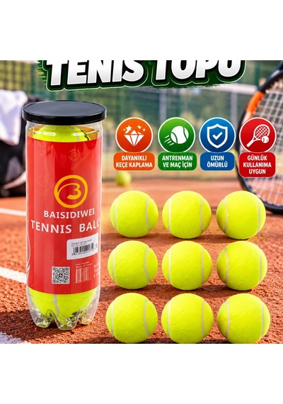 9 Lu Tenis Topu Seti Dayanıklı Keçe Kaplama Antrenman Ve Günlük Kullanım