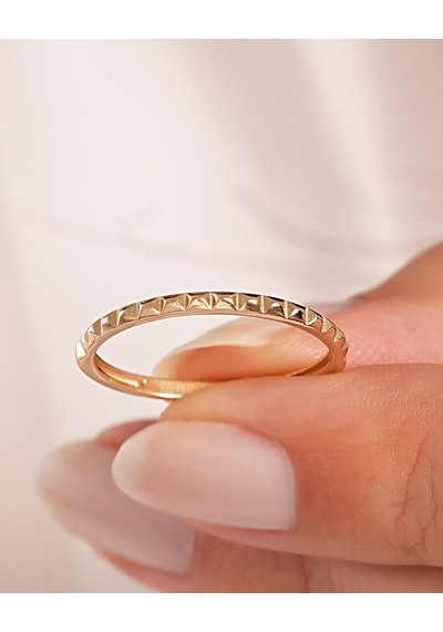 Debora Jewelry 14 Ayar Altın Oymalı Yüzük