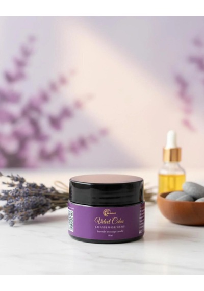 Lavanta Kokulu Masaj Mumu 30 Ml Doğal Bitkisel Yağlı, Nemlendirici Etkili Mum Aromaterapi Lavanta
