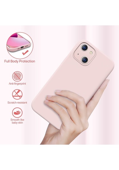 Apple Uyumlu  iPhone 13 Kilif Lansman Kapak Içi Kadife Silikon 0,3 .Mm 510522553