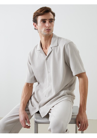 Lcw Vision Bej Regular Fit Fitilli Erkek Gömlek