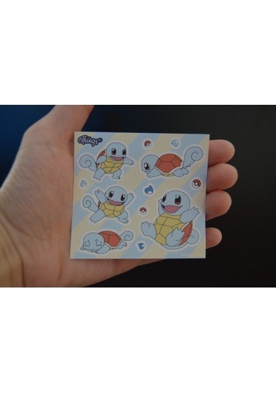 Mini Things Art Özel Tasarım Squirtle Sticker Pokemon 12 Parça Set 1 Adet