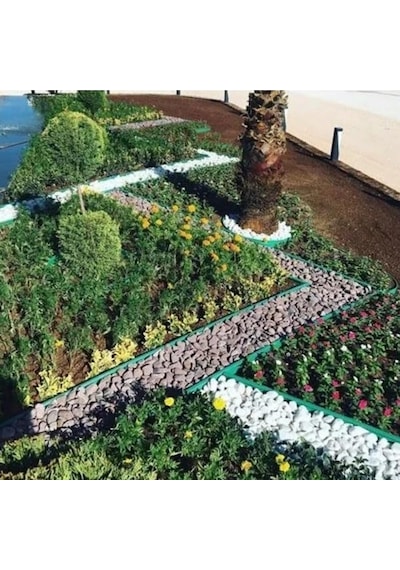 Çim Ayırıcı Esnek Plastik Çim Sınırlayıcı Bordür Taş Toprak Ayıracı 25 Metre Yeşil Diğer