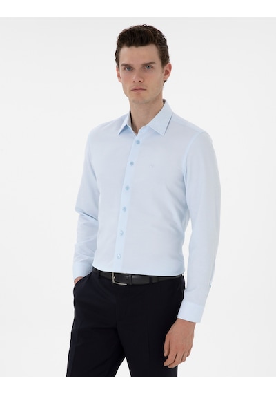 Pierre Cardin Erkek Açık Mavi Gömlek Desenli 50303375-vr003 Açik Mavi