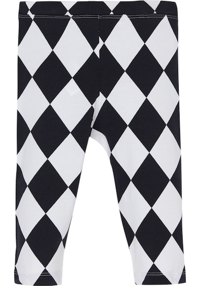 Lovetti Kız Çocuk Monochrome Diamond Desen Kapri 8108 Beyaz - Siyah