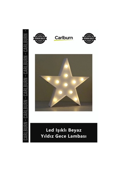 Özel Üretim Dekoratif Gün Işığı Pilli Duvar Masa Üstü Modern Şık Led Işıklı Beyaz Yıldız Gece Lambas