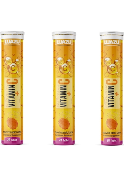 Luazu Vitamin C Coenzyme Q10 D3 Takviye Edici Gıda 3 x 20 Tablet